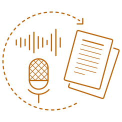 convert audio into readable text stream transcriptio transcribe voiceover podcast